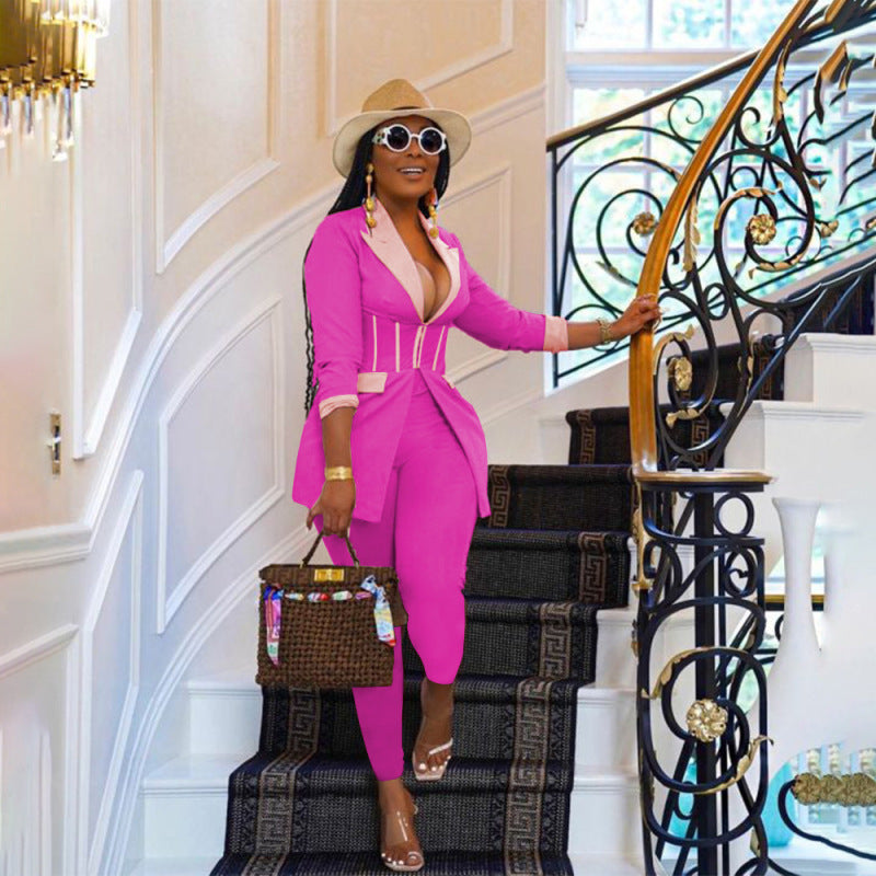 Levoire | blazer à fermeture éclair et pantalon assorti ROSE S