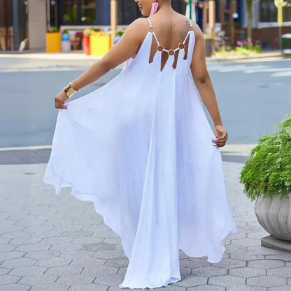 Levoire | chemise sexy longue à chaîne métallique large