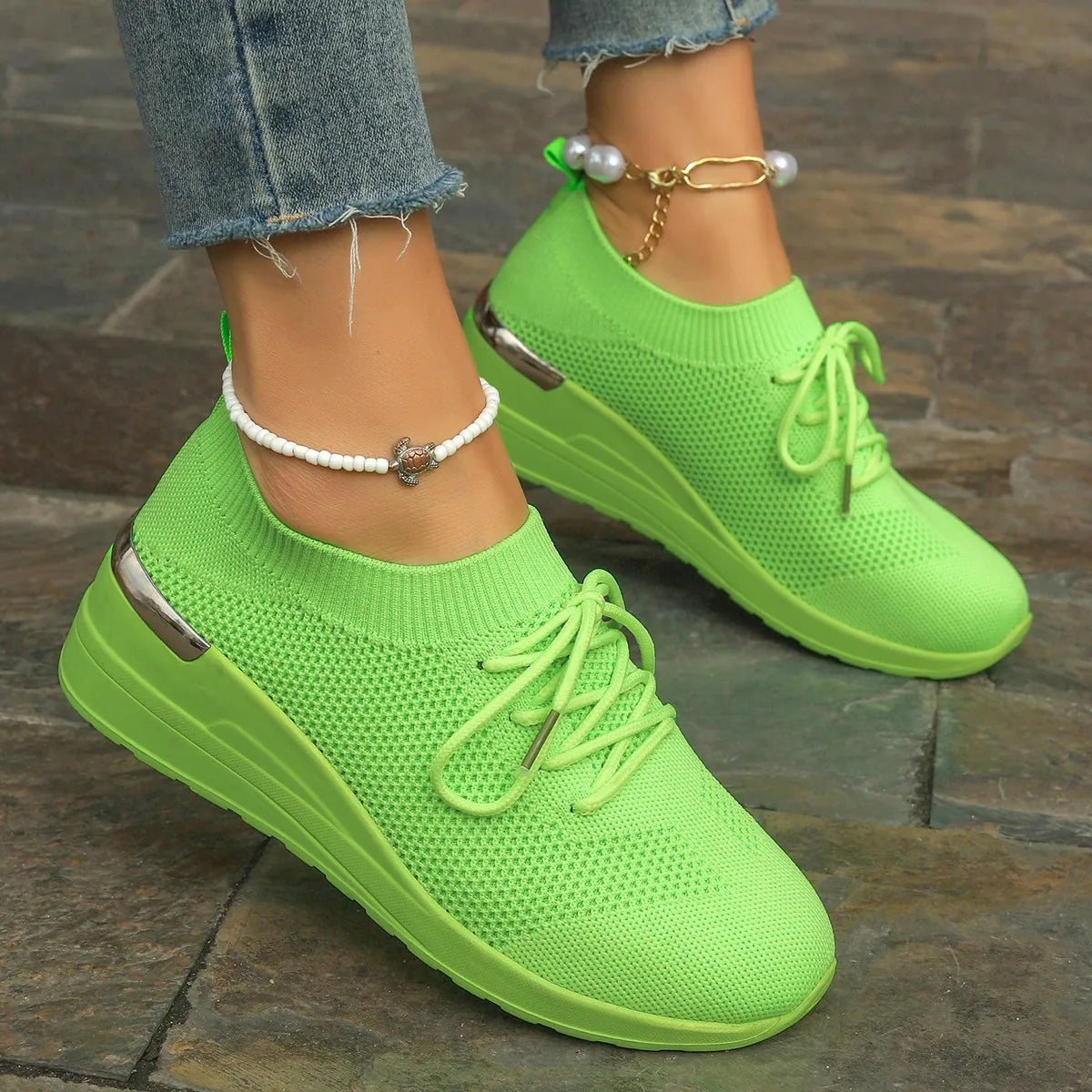 Levoire | en maille respirante décontractée Vert