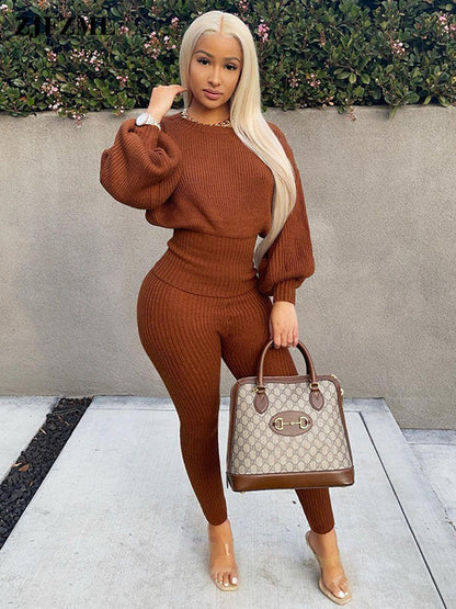 Levoire | top à manches longues pour une robe extensible et leggings assortis ROUGE