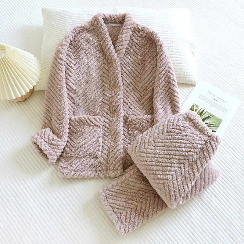 Levoire | Snuggle Duo Pyjama Chaud Et Doux Lilas