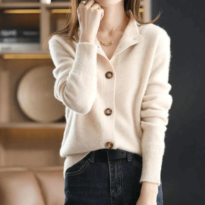 Levoire | Pull Long À Manches Longues Chaud Avec Encolure Beige