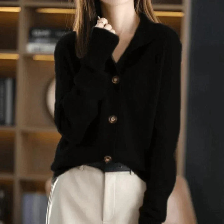 Levoire | Pull Long À Manches Longues Chaud Avec Encolure Noir