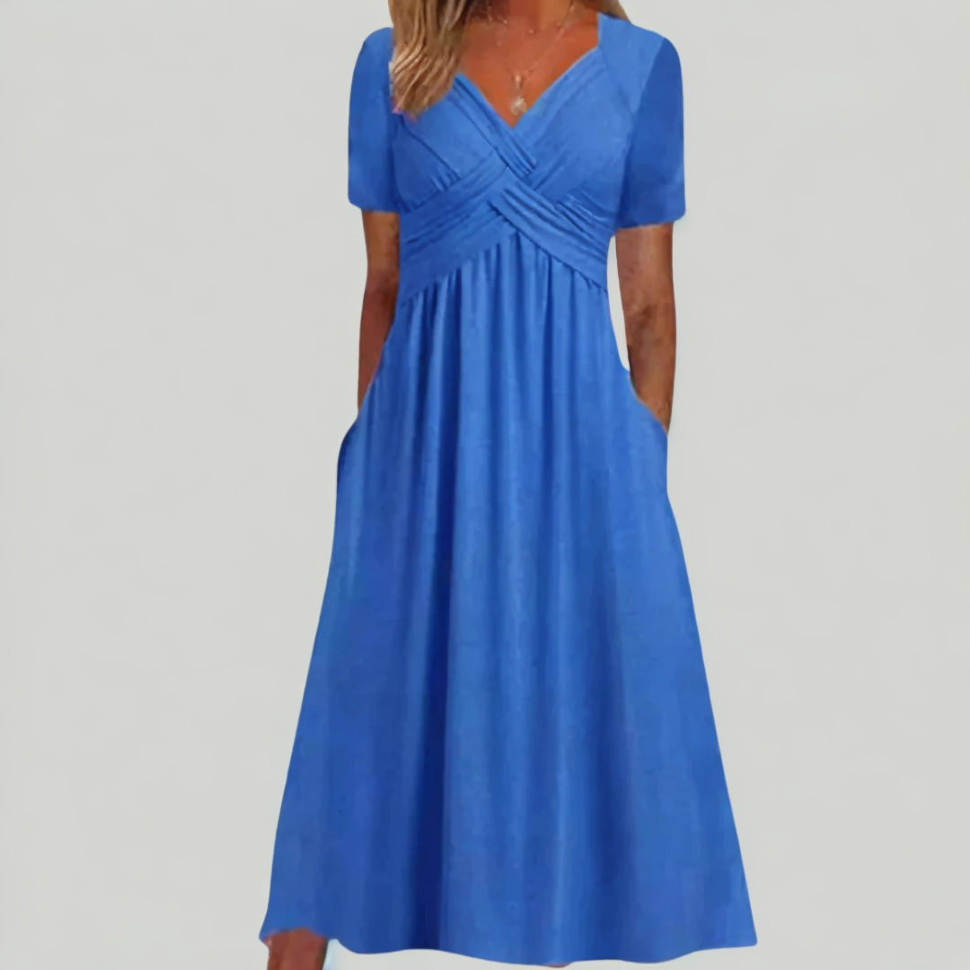 Levoire | Robe Flatteuse Avec Une Touche Élégante Bleu