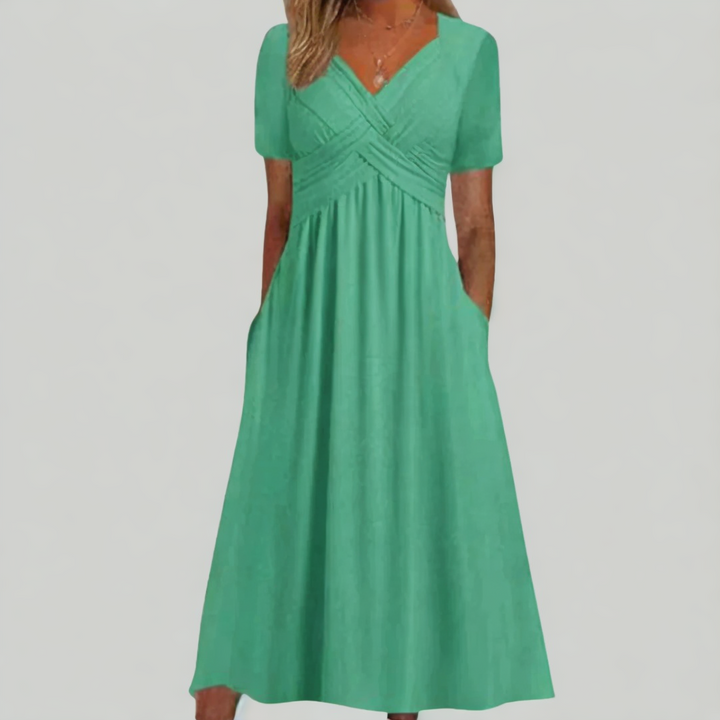 Levoire | Robe Flatteuse Avec Une Touche Élégante Vert