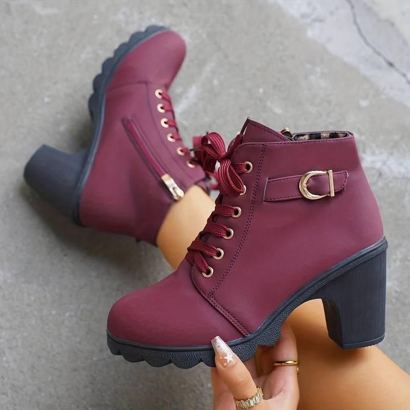 Levoire | Chaussures à lacets et à talons Bourgogne