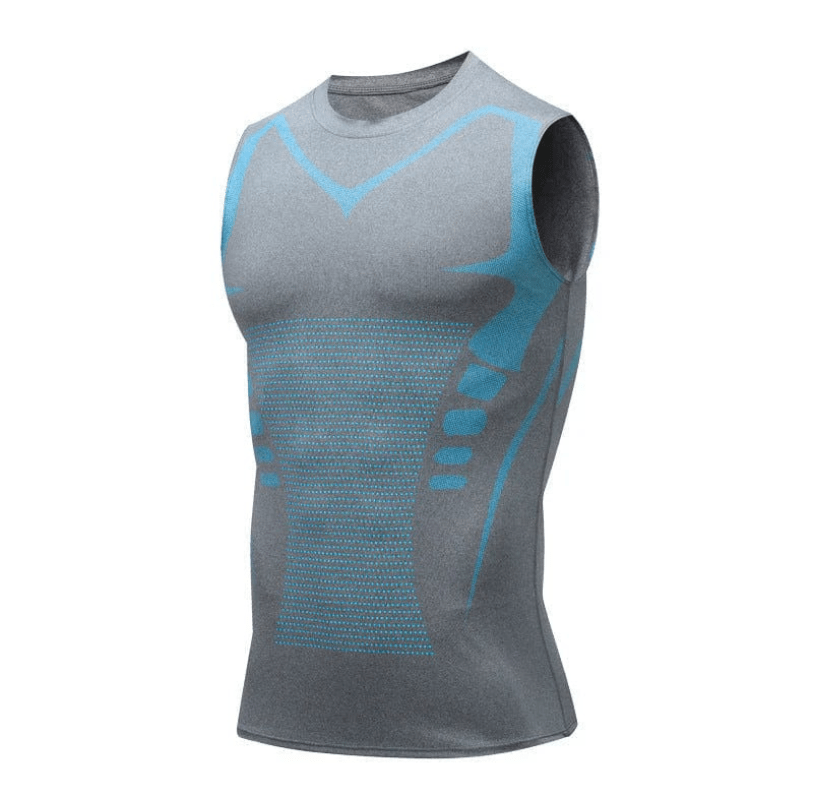 Levoire | Gilet mince pour hommes soutien, posture améliorée & perte de poids Gris Bleu