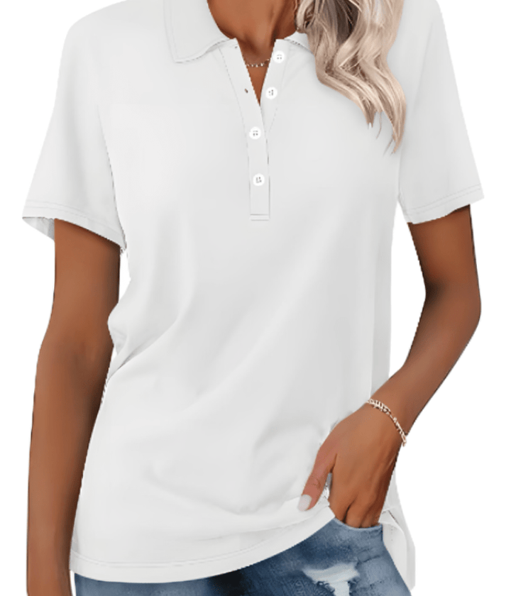 Levoire | Polo durable femme Design classique & confortable Blanc