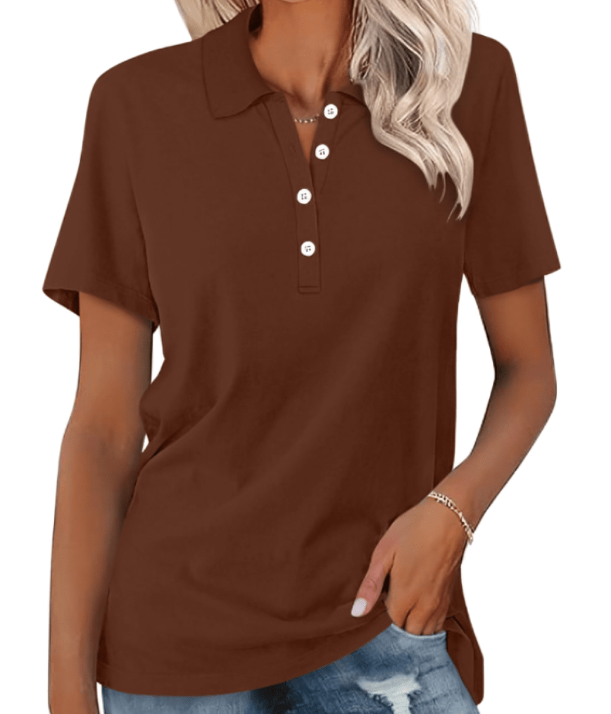 Levoire | Polo durable femme Design classique & confortable Braun