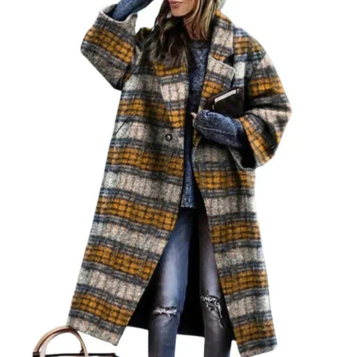 Levoire | Manteau En Laine Élégant Et Chaud Pour Femmes Jaune