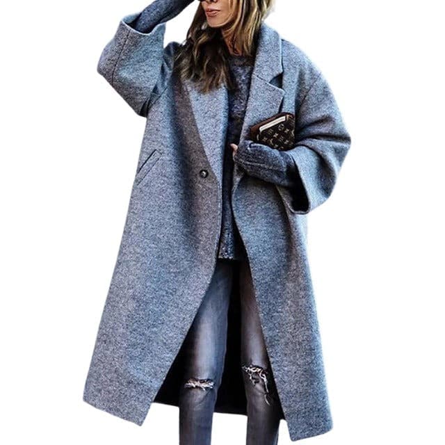 Levoire | Manteau En Laine Élégant Et Chaud Pour Femmes Gris