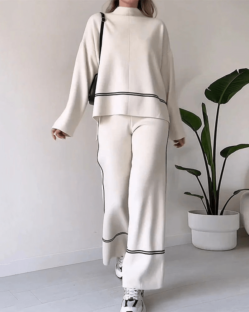 Levoire | Mode femme décontractée sans effort Ensemble Confortable & Tendance Beige