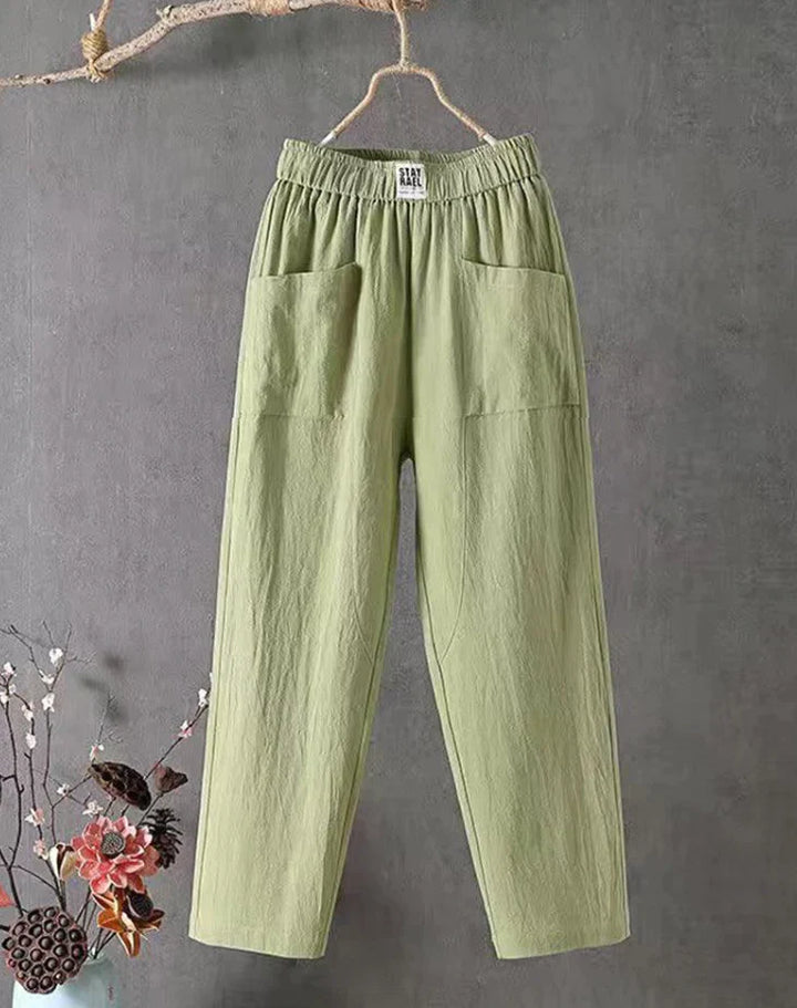 Levoire | Pantalon En Coton Décontracté Vert