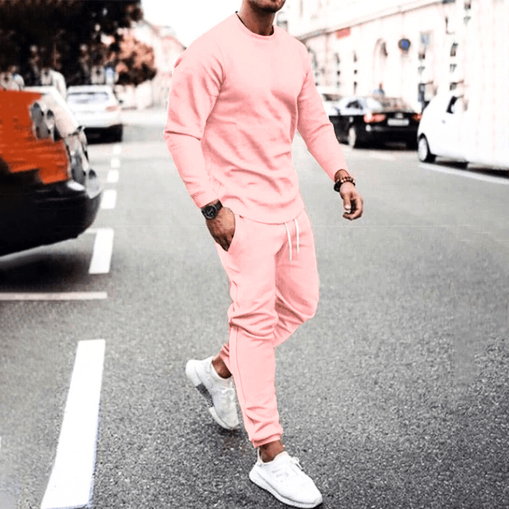 Levoire | Ensembles d'entraînement pour hommes Ensemble d'entraînement de luxe complet Confortable et tendance Saumon rose