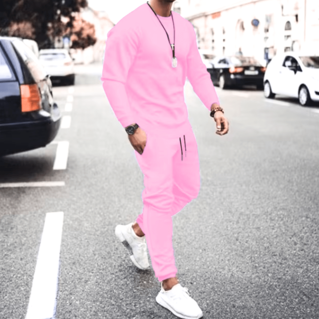 Levoire | Ensembles d'entraînement pour hommes Ensemble d'entraînement de luxe complet Confortable et tendance Rosa