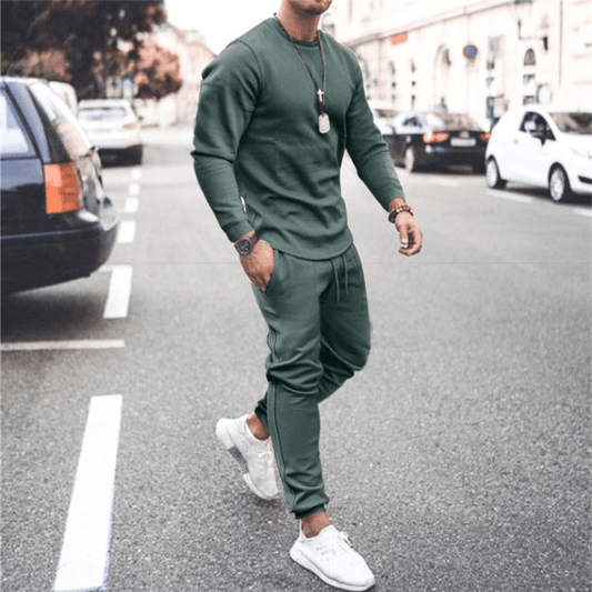 Levoire | Ensembles d'entraînement pour hommes Ensemble d'entraînement de luxe complet Confortable et tendance Vert