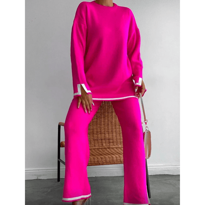 Levoire | Ensemble de loungewear confortable taille plus pour femmes Rosa Rouge