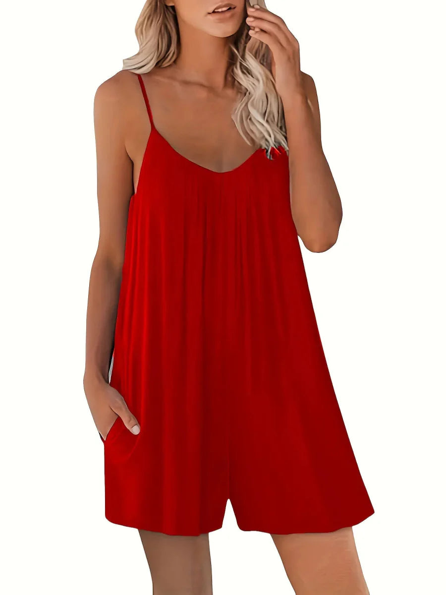 Levoire | Rento Bodycon Mini Salopette Rot