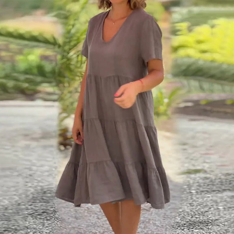 Levoire | Robe En Lin À Décolleté En V Pour Femmes