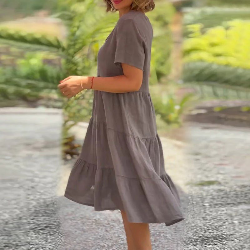 Levoire | Robe En Lin À Décolleté En V Pour Femmes