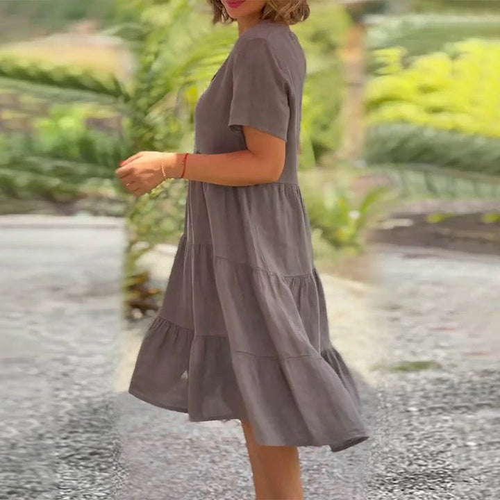 Levoire | Robe En Lin À Décolleté En V Pour Femmes