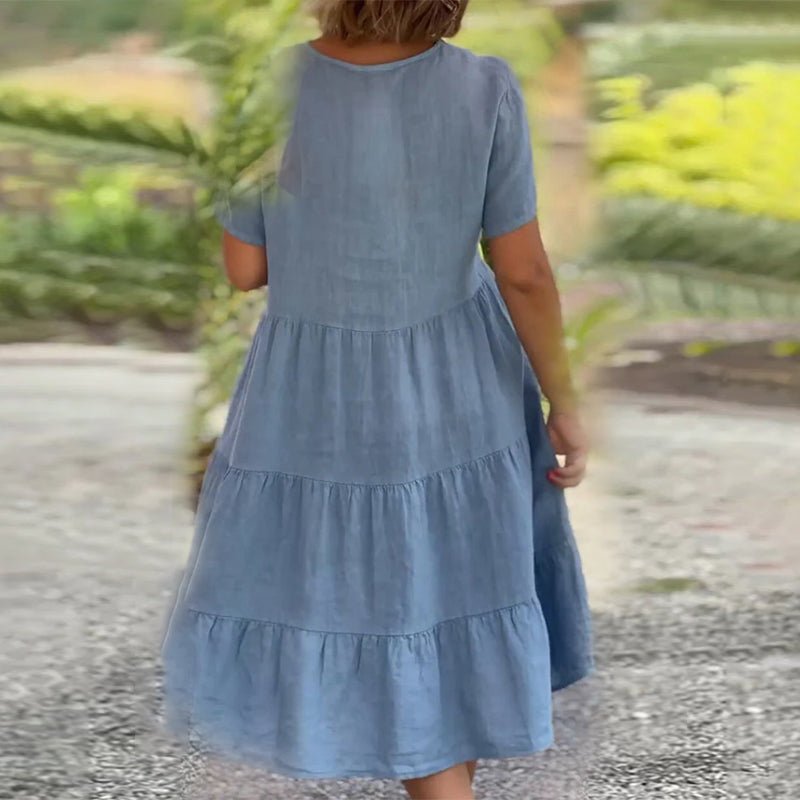 Levoire | Robe En Lin À Décolleté En V Pour Femmes