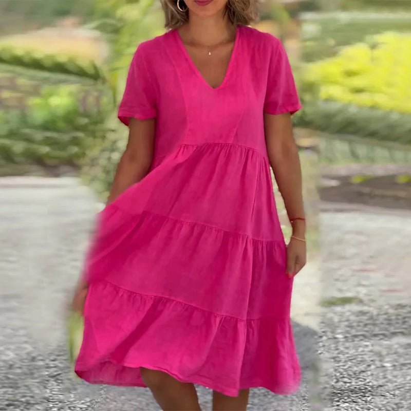 Levoire | Robe En Lin À Décolleté En V Pour Femmes