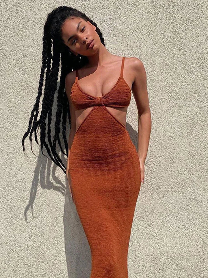 Levoire | Robe Mi-Ouverte Élégante Braun