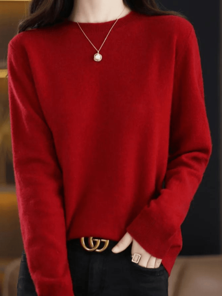 Levoire | Pull doux et stylé à manches longues confortable et tendance Rouge vin