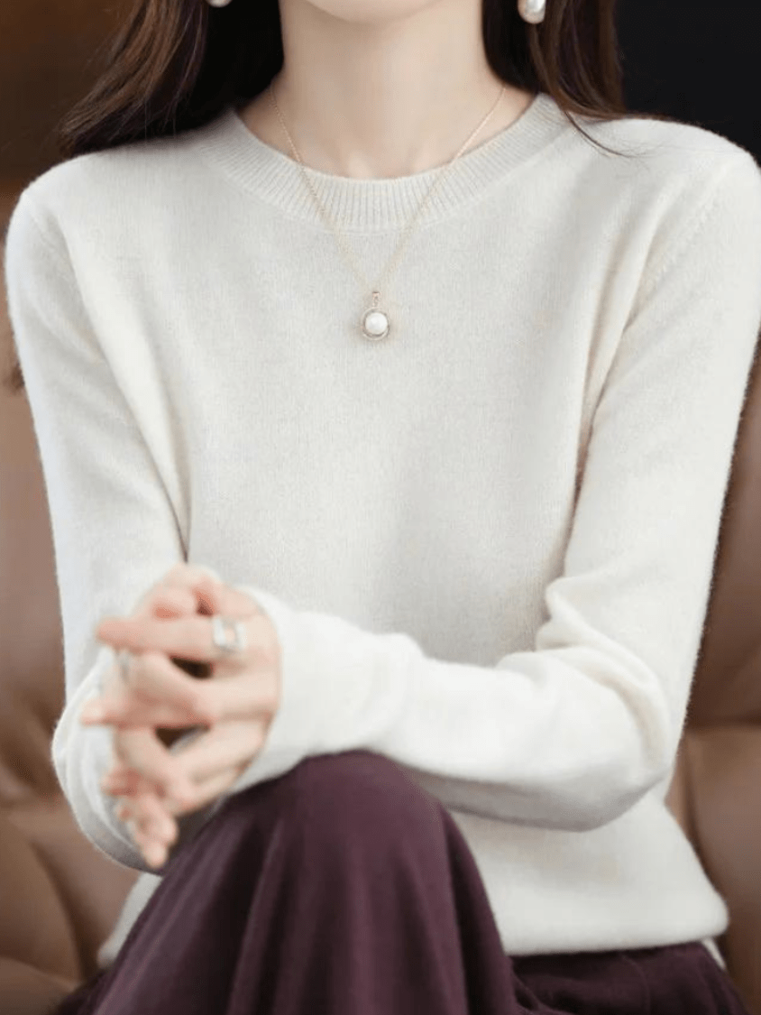Levoire | Pull doux et stylé à manches longues confortable et tendance Blanc
