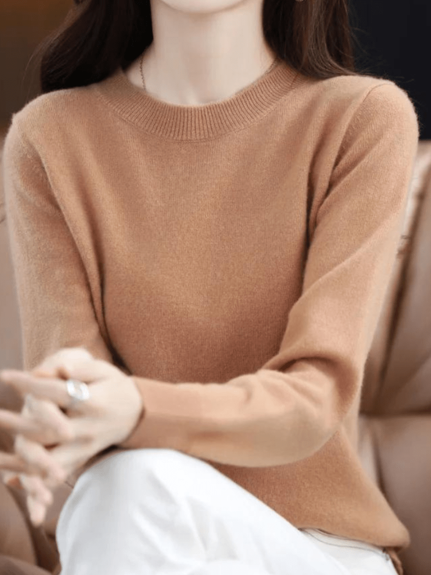 Levoire | Pull doux et stylé à manches longues confortable et tendance Chameau