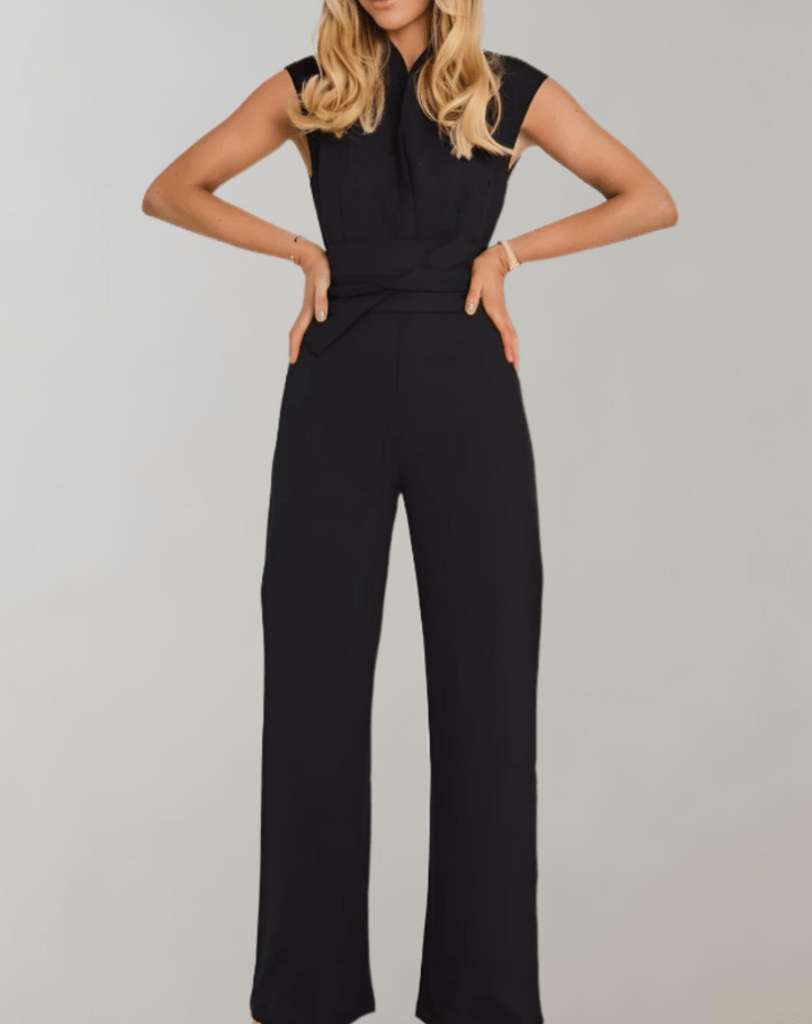 Levoire | Jumpsuit Femme Élégante Pantalon Large Ceinture