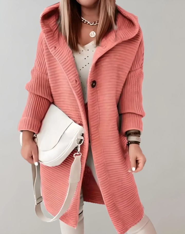 Levoire | Long Fashion Hooded Jacket Pour Femmes Orange