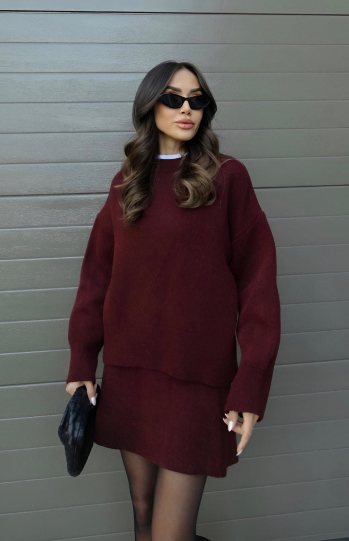 Levoire | Ensemble D'Automne Tendance Bordeaux