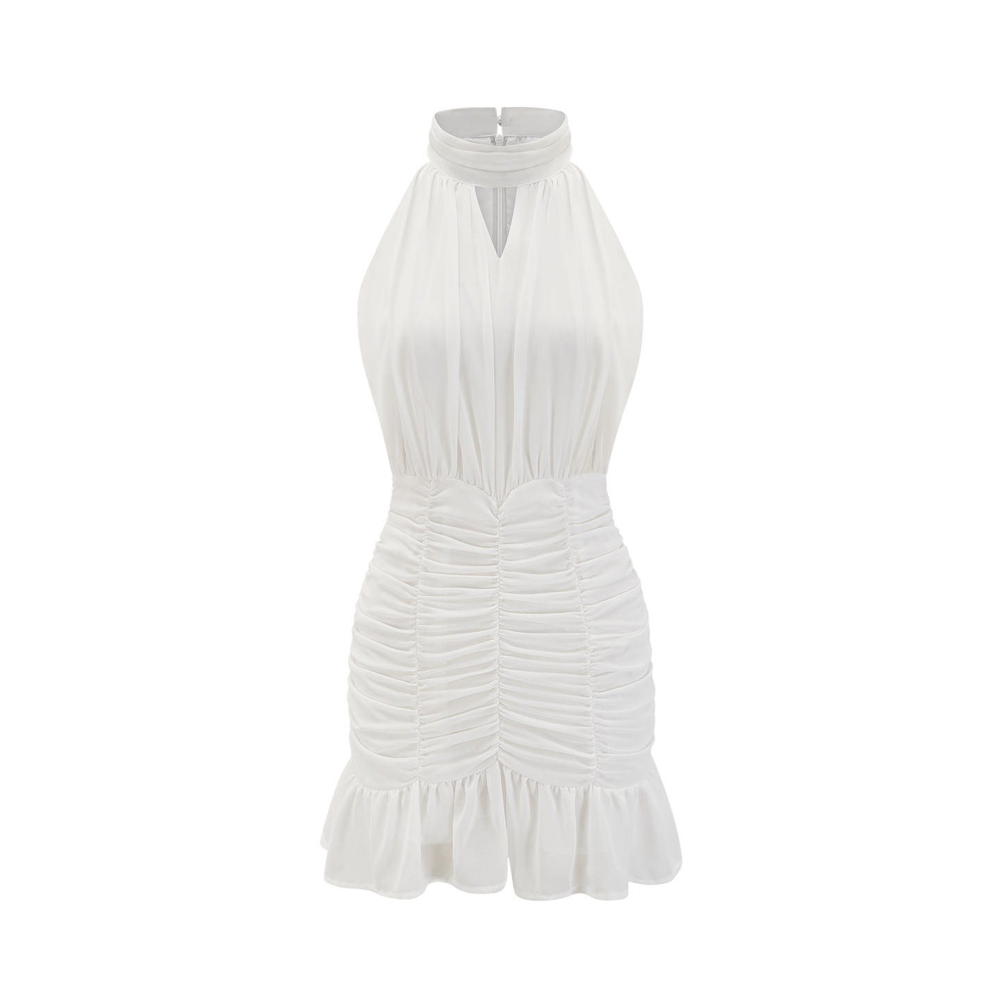 Levoire | Robe À Dos Nu Blanche En Dentelle À Fleurs