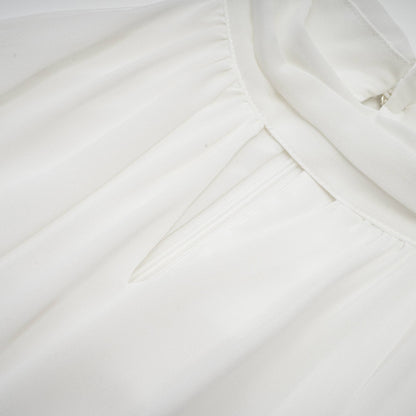 Levoire | Robe À Dos Nu Blanche En Dentelle À Fleurs