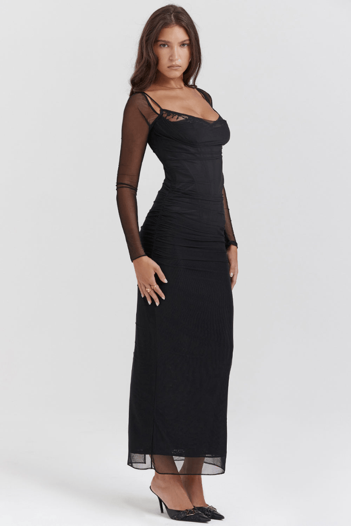 Levoire | Robe Noire Élégante et Confortable pour Femme