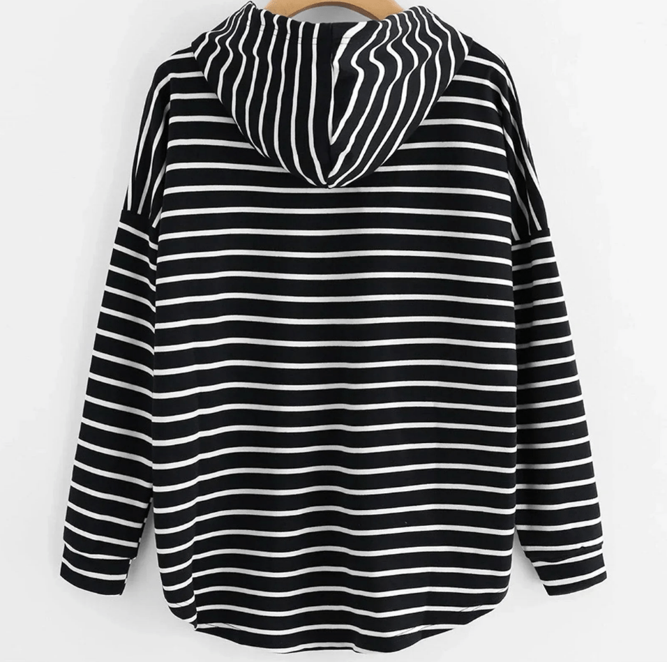 Levoire | Pull à Capuche Rayé Élégant pour Femme Décontracté & Confortable