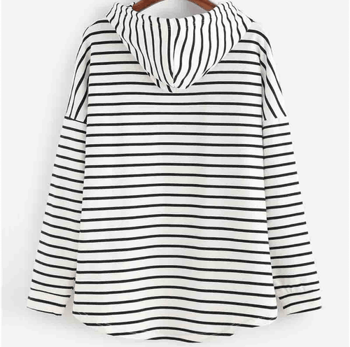 Levoire | Pull à Capuche Rayé Élégant pour Femme Décontracté & Confortable