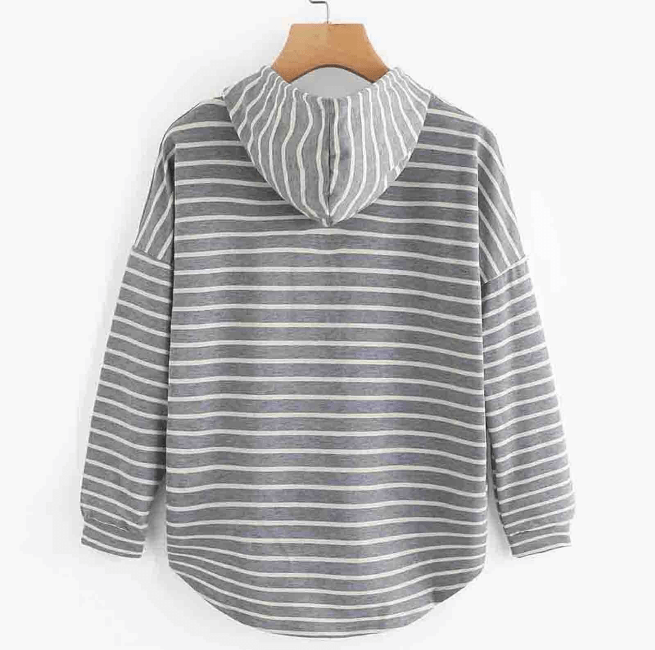 Levoire | Pull à Capuche Rayé Élégant pour Femme Décontracté & Confortable