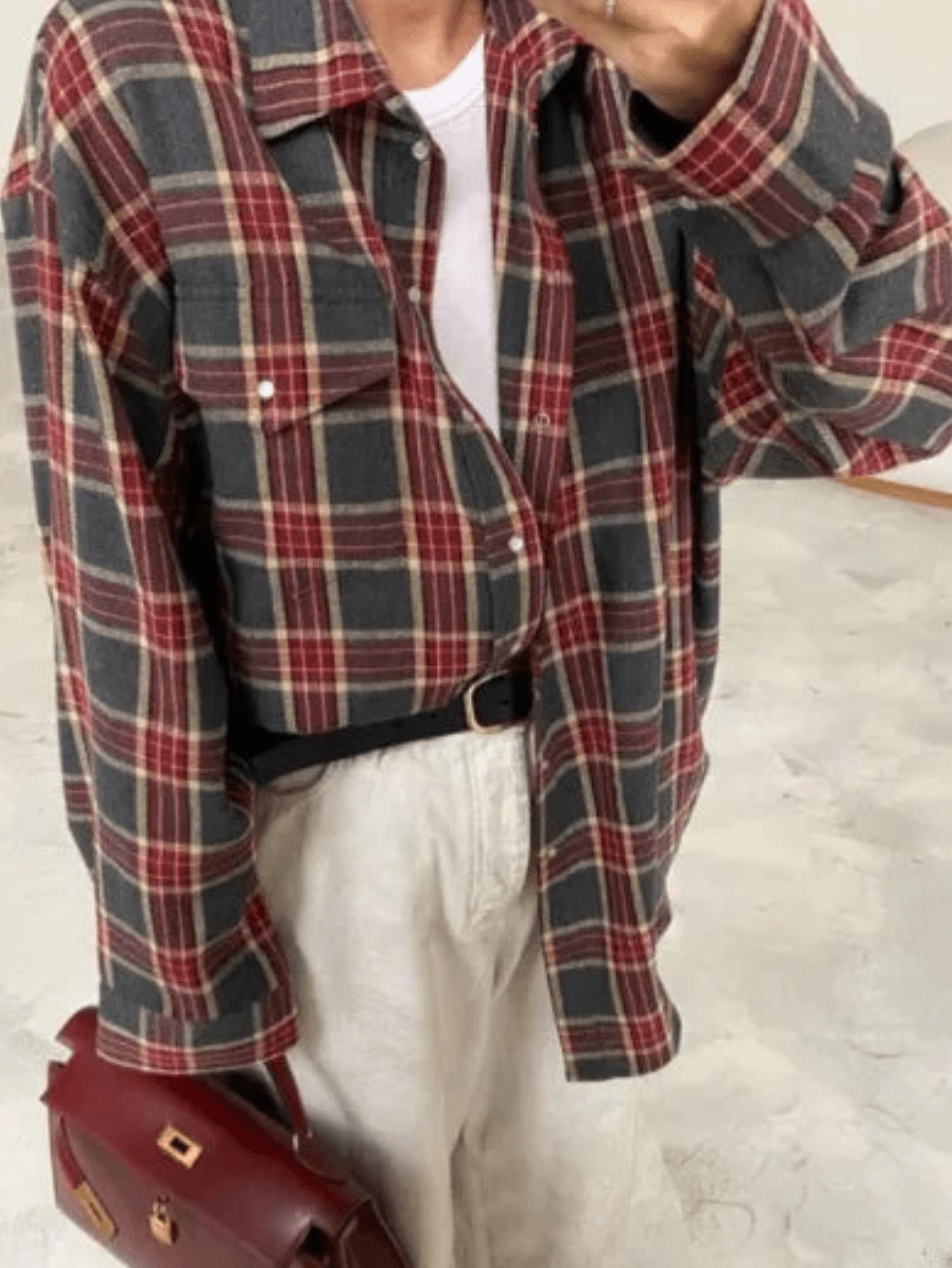 Levoire | Blouse Rétro Femme Vintage Design Classique Rot