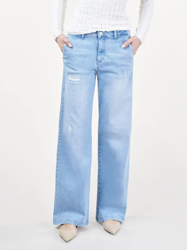 Levoire | Large Jambe Bleu Ensoleillé Détruit Bleu ensoleillé
