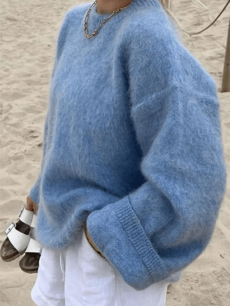 Levoire | Pull laine décontracté femme Bleu