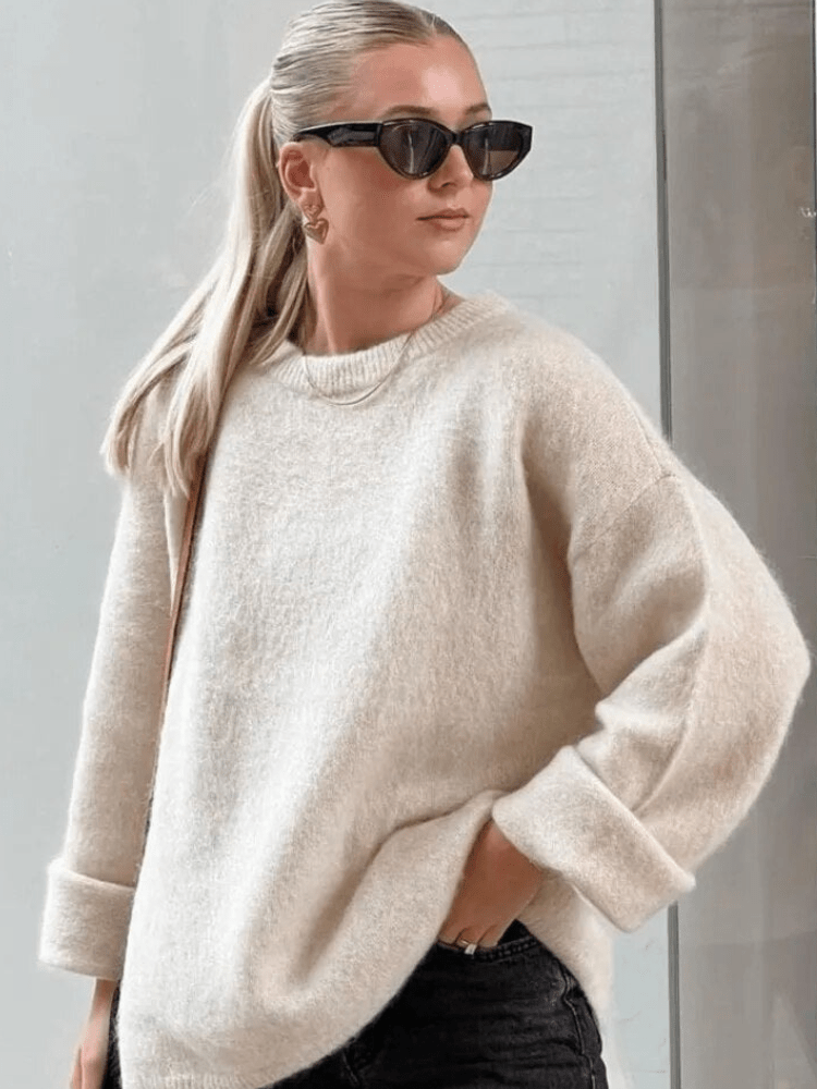 Levoire | Pull laine décontracté femme Gris