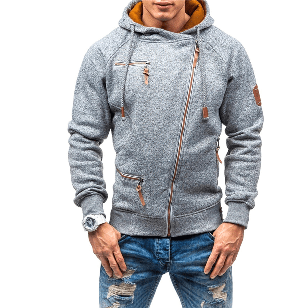 Levoire | Gilet Polaire Capuche Homme Gris clair