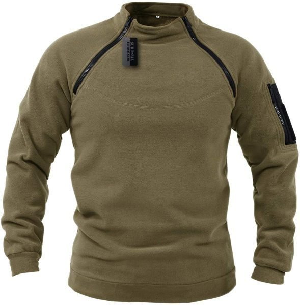 Levoire | Pull Technique Chaud Pour Hommes Vert olive