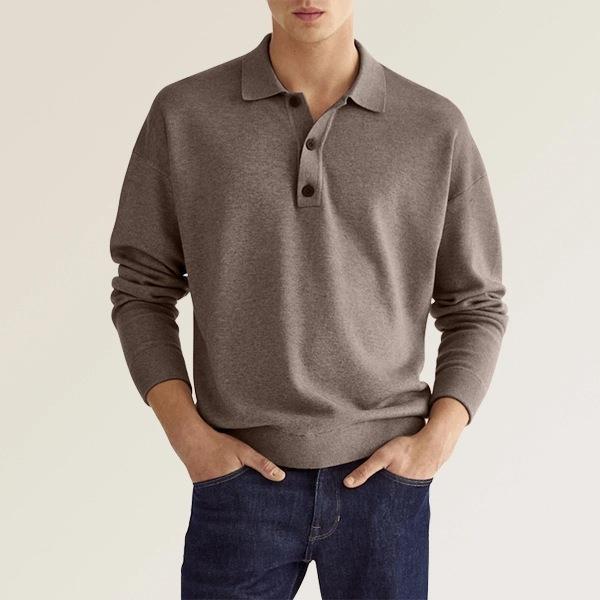 Levoire | Polo Pour Hommes À Manches Longues Braun