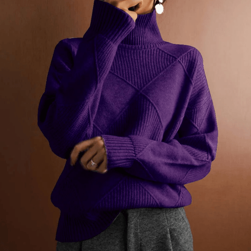 Levoire | Pull Col Roulé Grande Taille Femme Décontracté