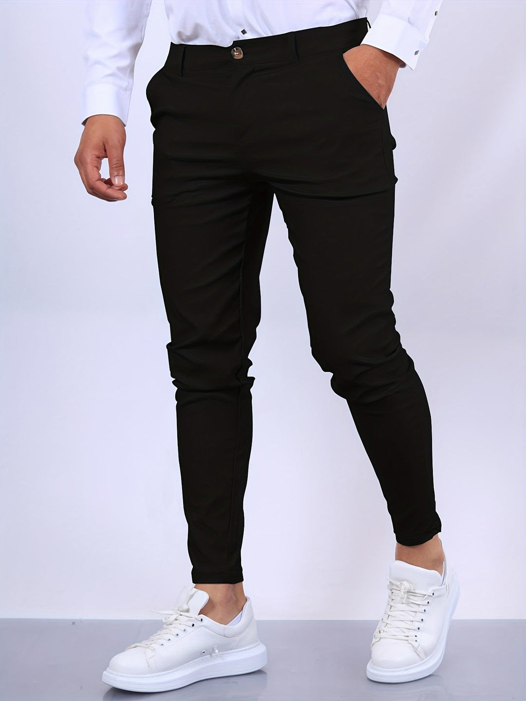 Levoire | Pantalon Slim Fit Pour Hommes Élégant Design Moderne Et Chic Reines Noir