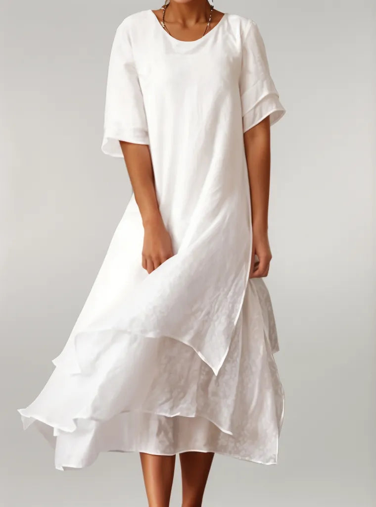 Levoire | Robe Élégante Moderne À Bretelles Blanc (Presque épuisé)